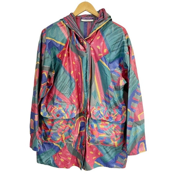 Marylou Ozbolt Storer Fiber arts Seattle Women Jacket Button Front Pink Hooded - Picture 1 of 7